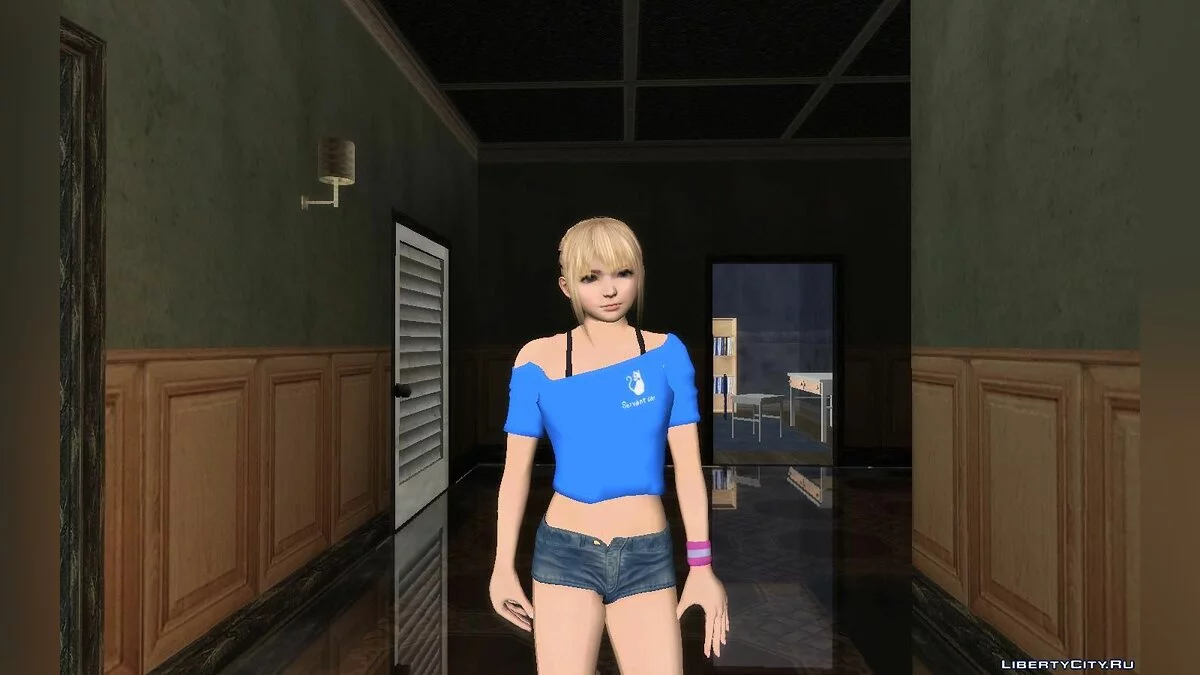 Мари Роуз в тренировочной одежде из DOA6 / GTA San Andreas