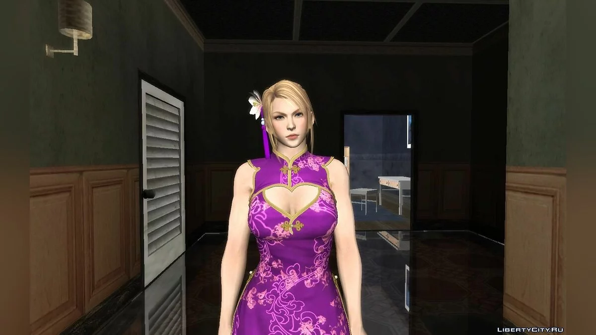 Сара Брайан в мандариновом платье из DOA5LR / GTA San Andreas