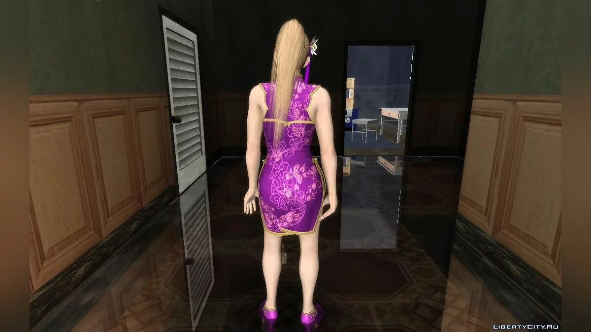 Сара Брайан в мандариновом платье из DOA5LR / GTA San Andreas