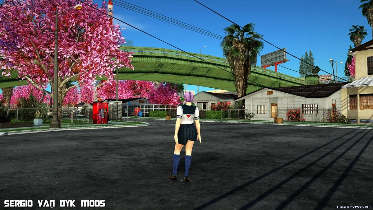 Аянэ в белой морской форме из Dead or Alive Xtreme Venus Vacation / GTA San Andreas