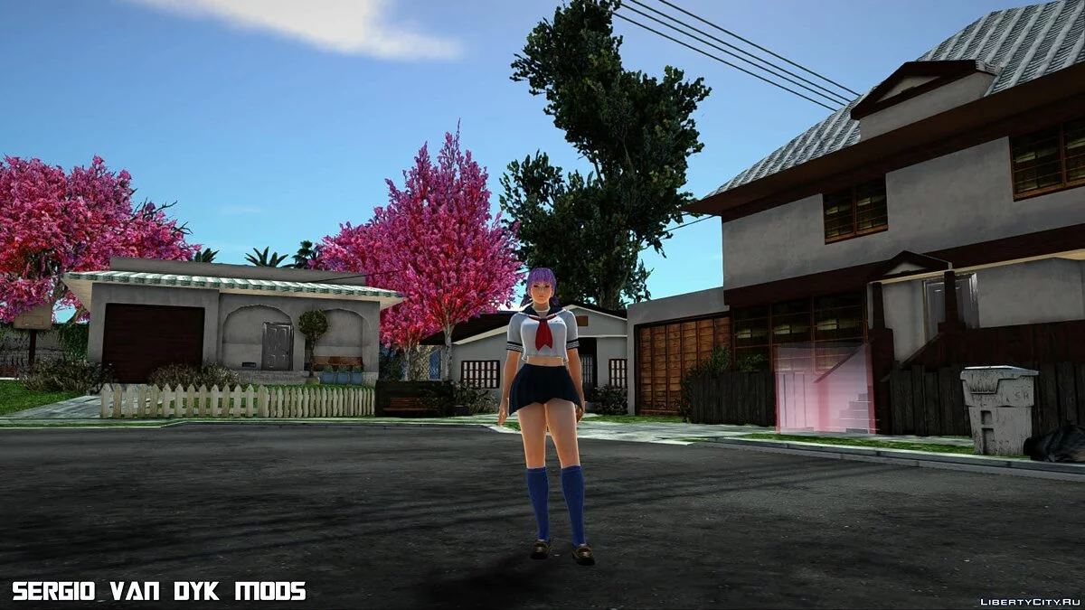 Аянэ в белой морской форме из Dead or Alive Xtreme Venus Vacation / GTA San Andreas