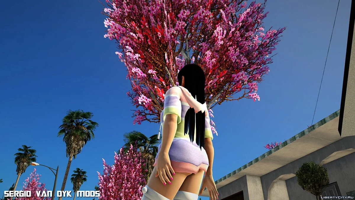 Кокоро в мягкой пушистой парке SSR из Dead or Alive Xtreme Venus Vacation / GTA San Andreas