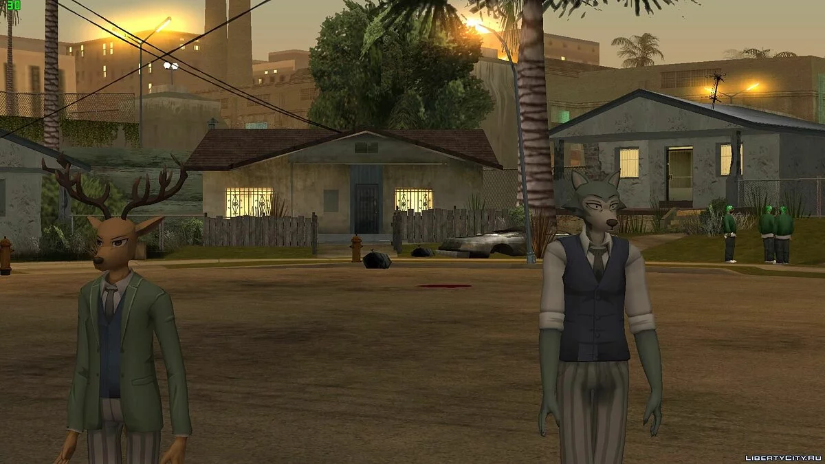 Легоси и Луис из Beastars / GTA San Andreas