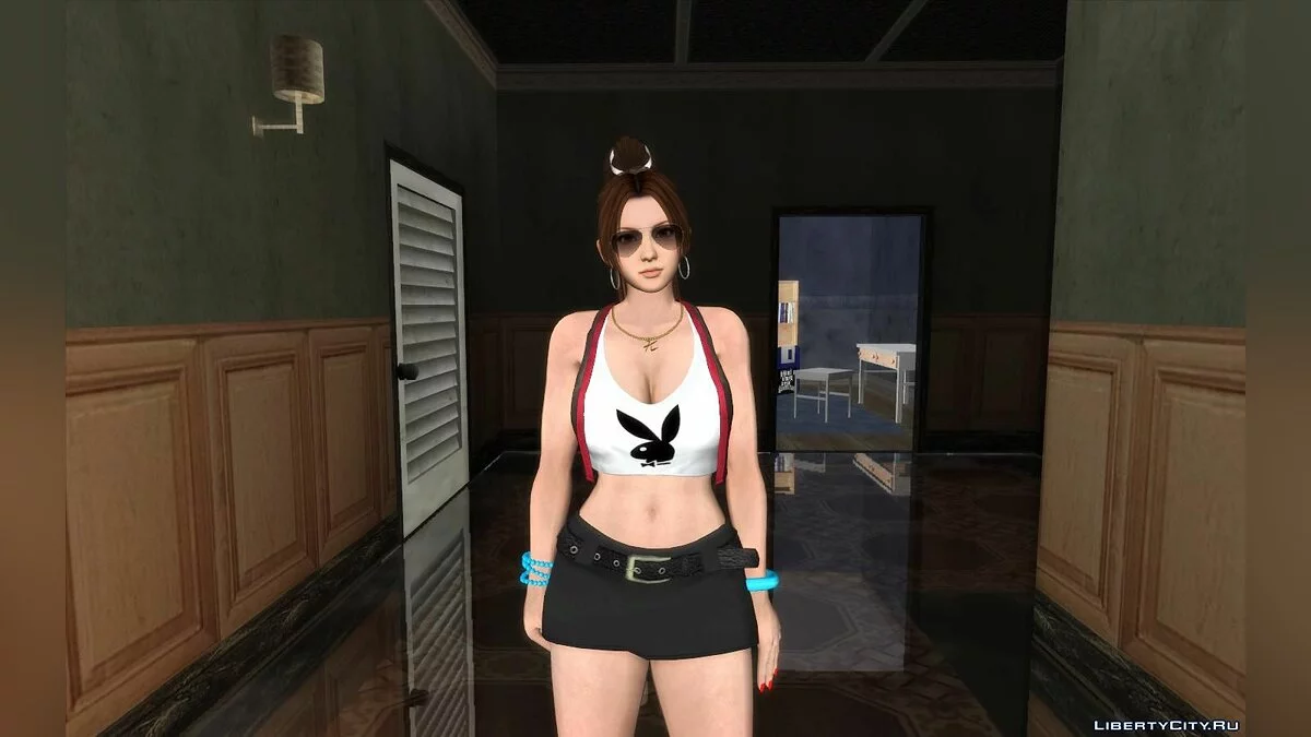 Мэй Ширануи из DOA в жилете и мини-юбке / GTA San Andreas