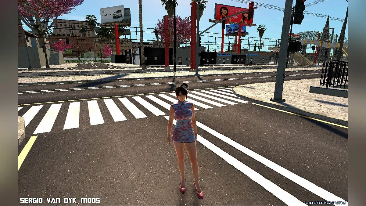 Мэй Ширануи в платье ципао / GTA San Andreas
