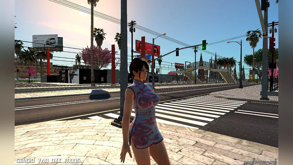 Мэй Ширануи в платье ципао / GTA San Andreas