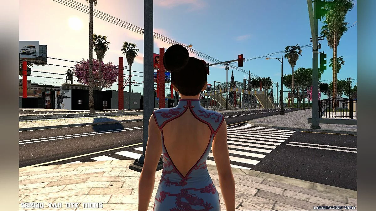 Мэй Ширануи в платье ципао / GTA San Andreas