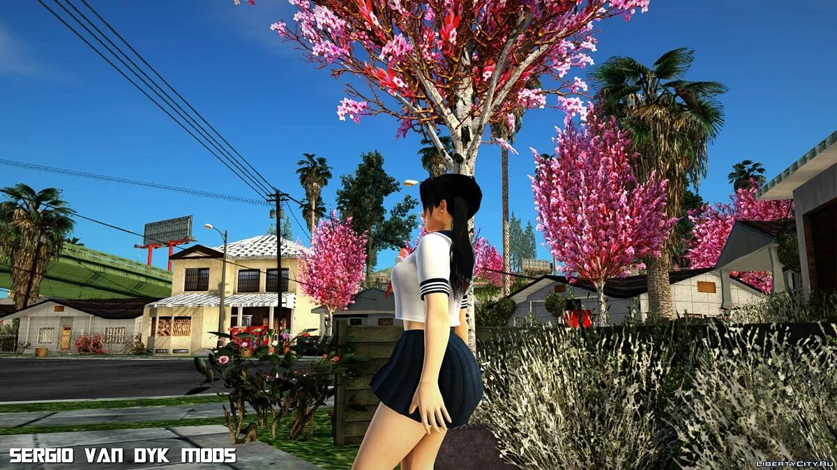 Момиджи в белой морской форме из Dead or Alive Xtreme Venus Vacation / GTA San Andreas