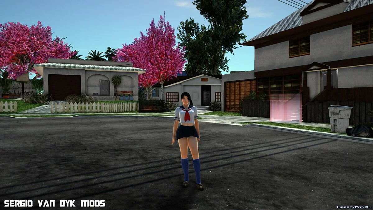 Момиджи в белой морской форме из Dead or Alive Xtreme Venus Vacation / GTA San Andreas