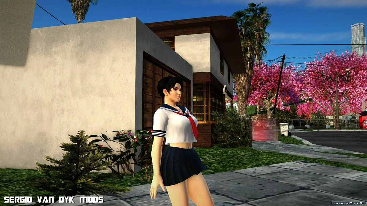 Момиджи в белой морской форме из Dead or Alive Xtreme Venus Vacation / GTA San Andreas