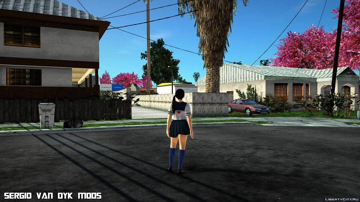Момиджи в белой морской форме из Dead or Alive Xtreme Venus Vacation / GTA San Andreas