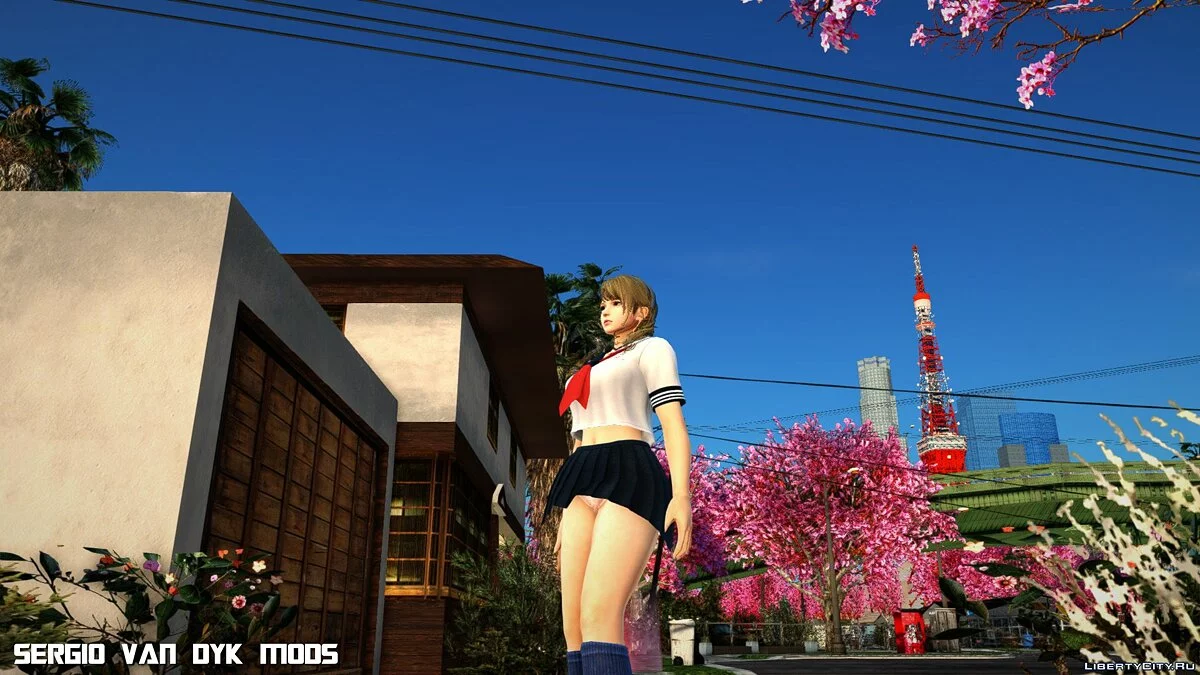 Моника в белой морской форме из Dead or Alive Xtreme Venus Vacation / GTA San Andreas
