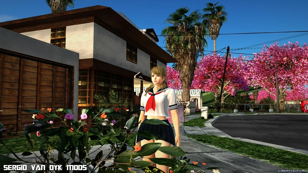 Моника в белой морской форме из Dead or Alive Xtreme Venus Vacation / GTA San Andreas
