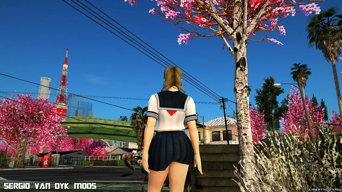 Моника в белой морской форме из Dead or Alive Xtreme Venus Vacation / GTA San Andreas