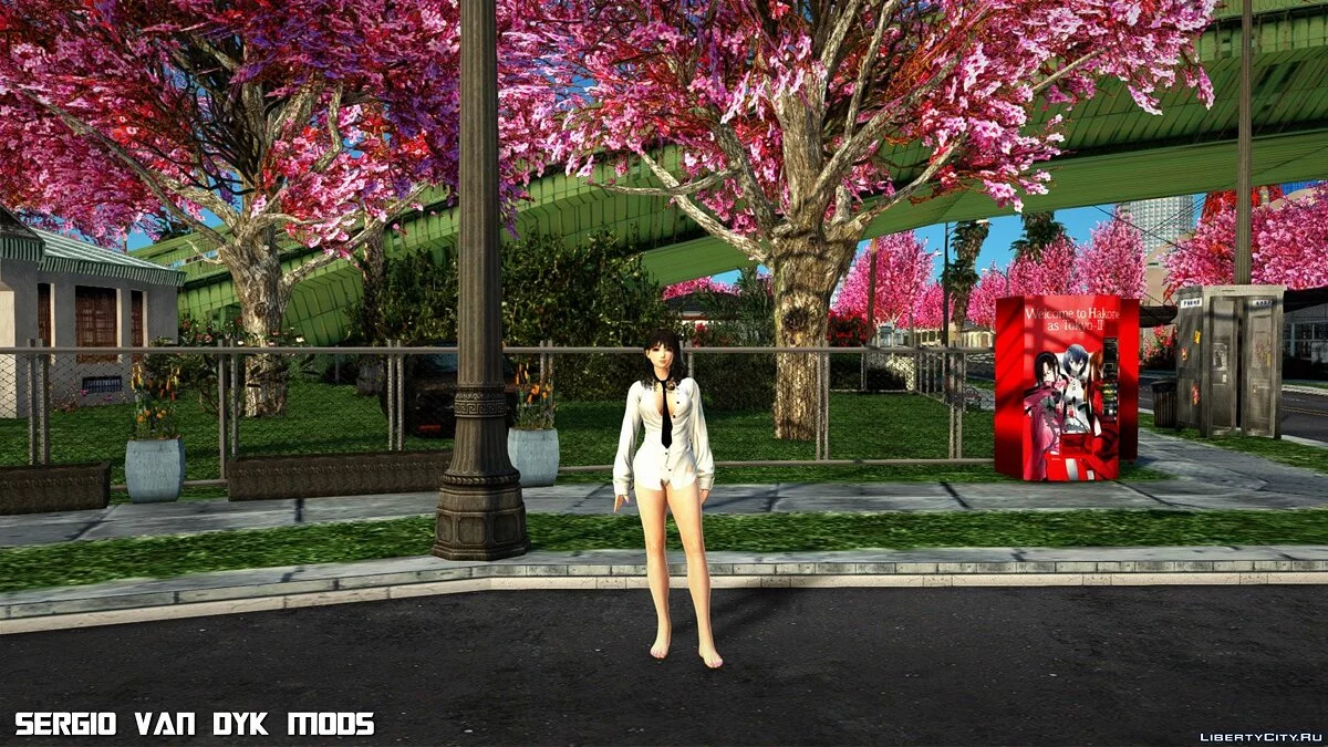 Наотора Ли в платье-рубашка / GTA San Andreas