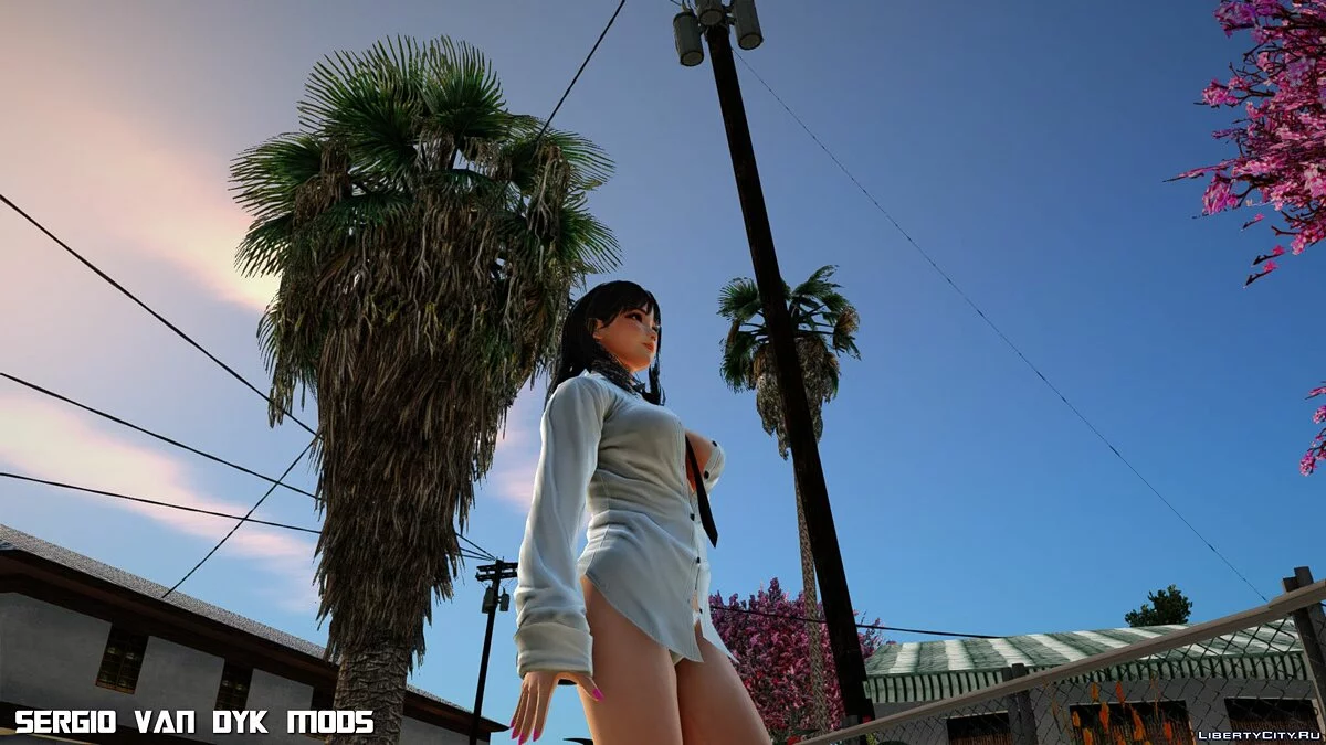 Наотора Ли в платье-рубашка / GTA San Andreas