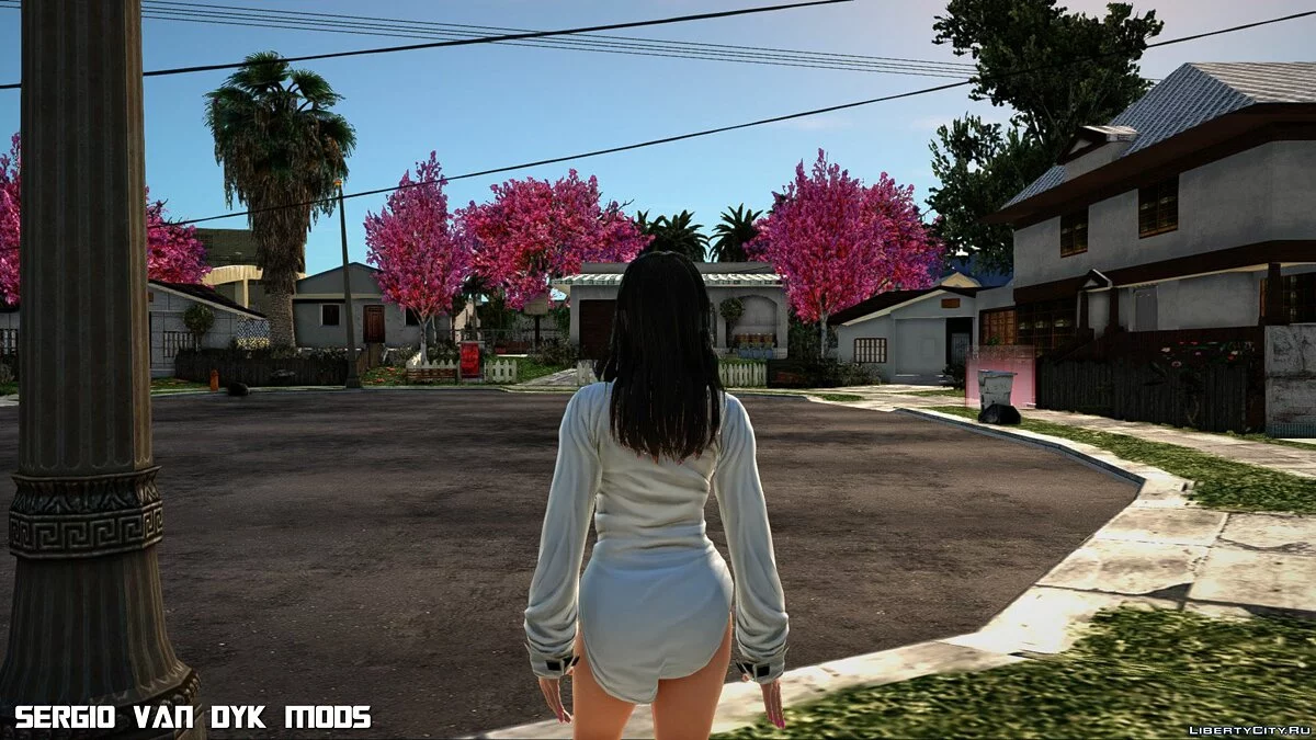 Наотора Ли в платье-рубашка / GTA San Andreas