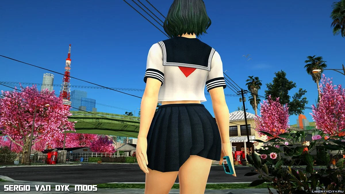 Тамаки в белой морской форме из Dead or Alive Xtreme Venus Vacation / GTA San Andreas