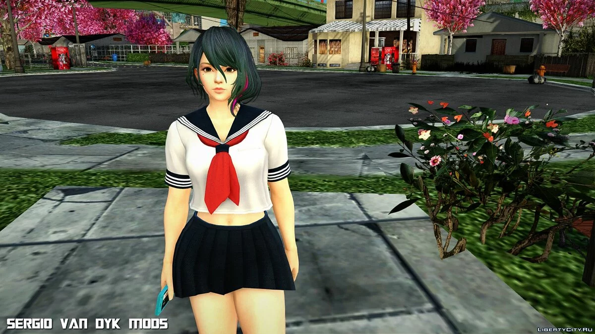 Тамаки в белой морской форме из Dead or Alive Xtreme Venus Vacation / GTA San Andreas