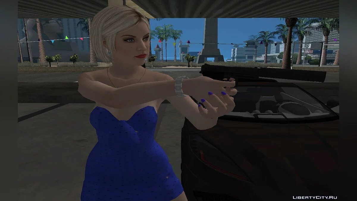 Агата Бейкер из GTA Online в платье (Casino And Resort) / GTA San Andreas