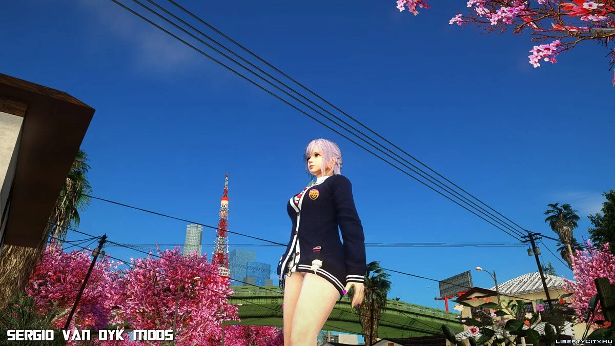 Фиона в школьной форме из Dead or Alive Xtreme Venus Vacation / GTA San Andreas