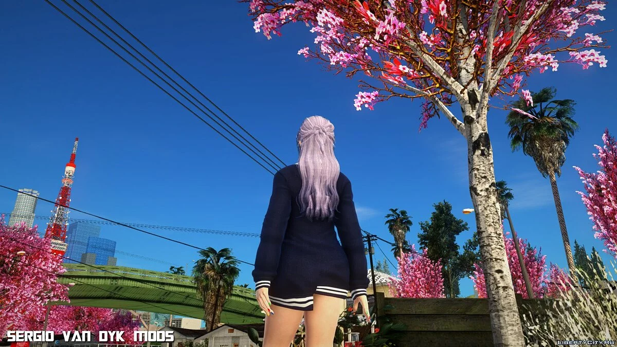 Фиона в школьной форме из Dead or Alive Xtreme Venus Vacation / GTA San Andreas
