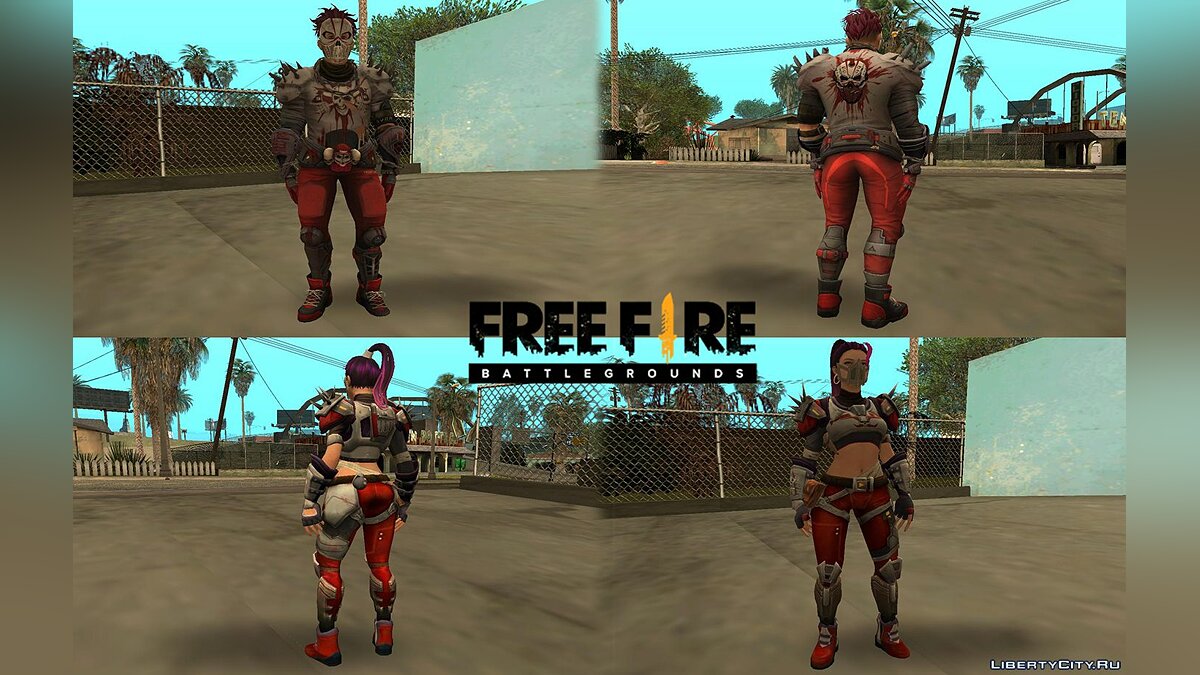 Скачать Free Fire: Hockey Skin Pack [Male & Female] для GTA San Andreas