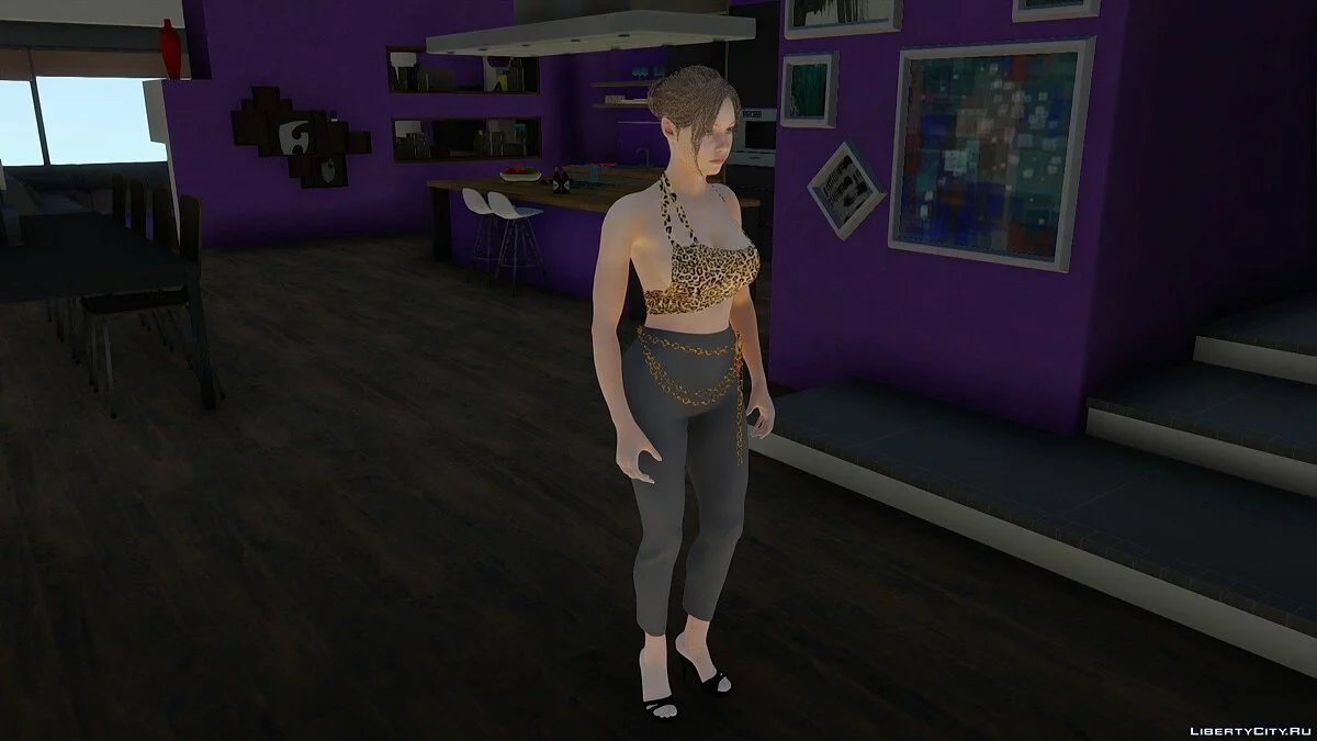 Клэр Редфилд в топике леопарда / GTA San Andreas