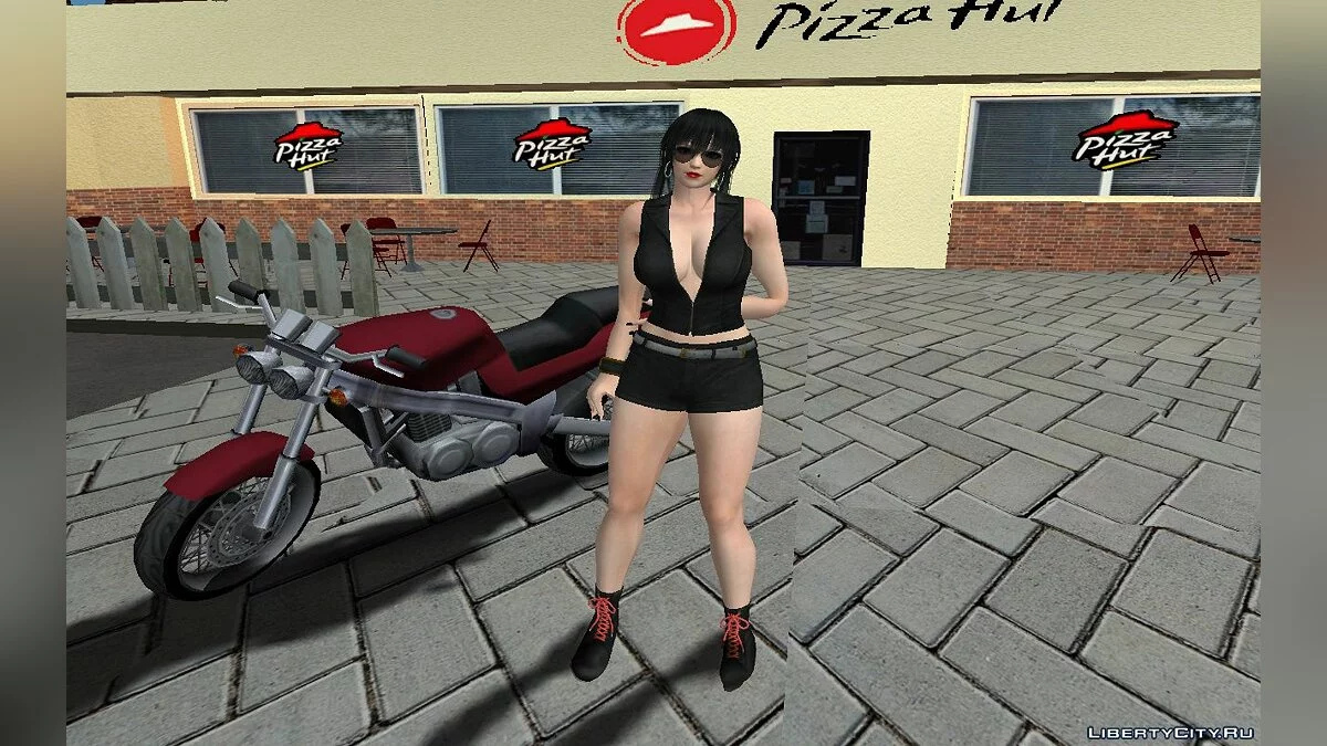 Миса Асаги в коротком, кожаном костюме / GTA San Andreas