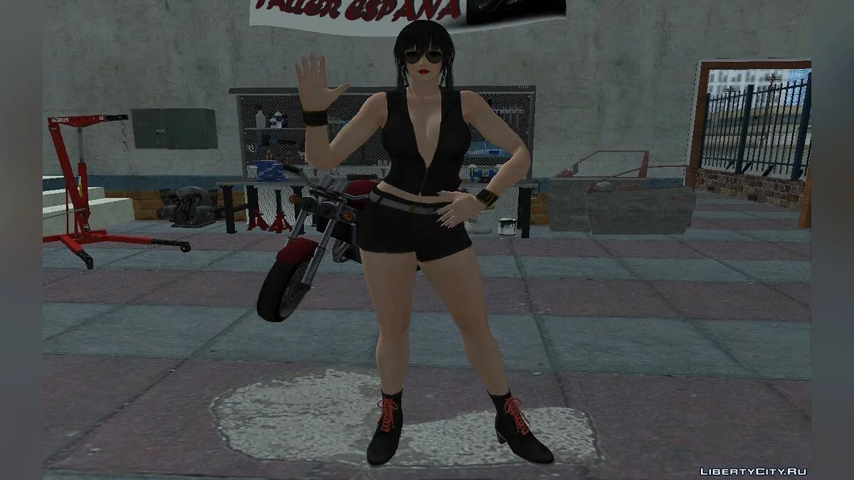 Миса Асаги в коротком, кожаном костюме / GTA San Andreas