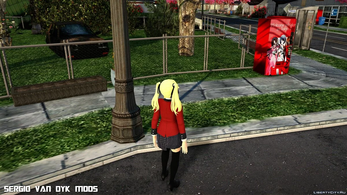 Мэри Роуз в одежде Мэри Саотомэ из Kakegurui / GTA San Andreas