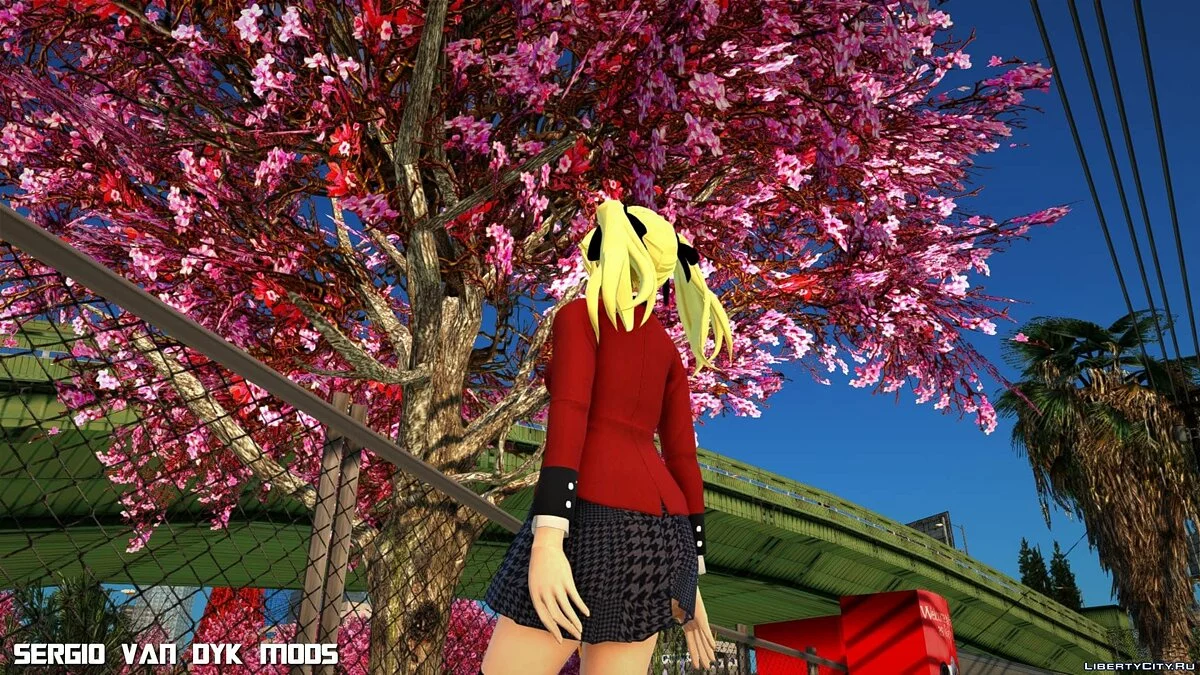 Мэри Роуз в одежде Мэри Саотомэ из Kakegurui / GTA San Andreas