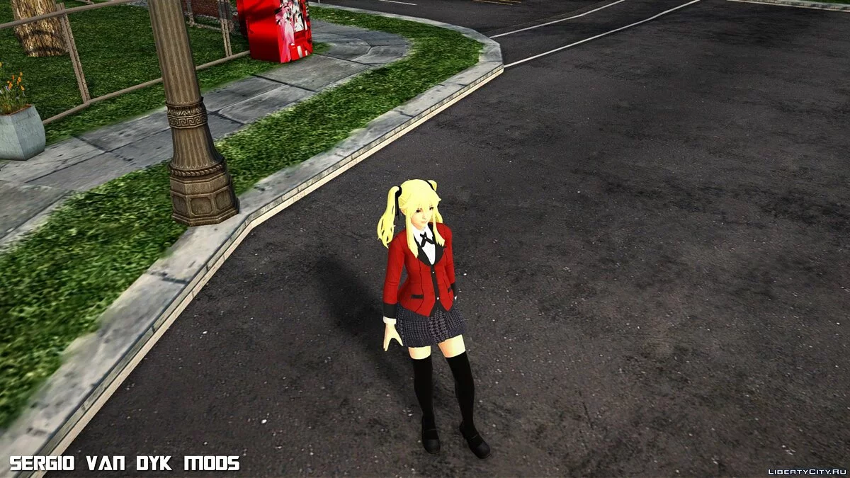 Мэри Роуз в одежде Мэри Саотомэ из Kakegurui / GTA San Andreas