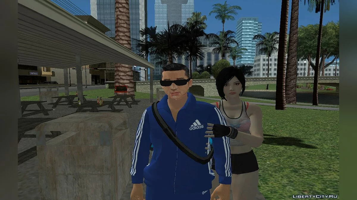 Новый скин Вузи в спортивном костюме Адидас V3 / GTA San Andreas