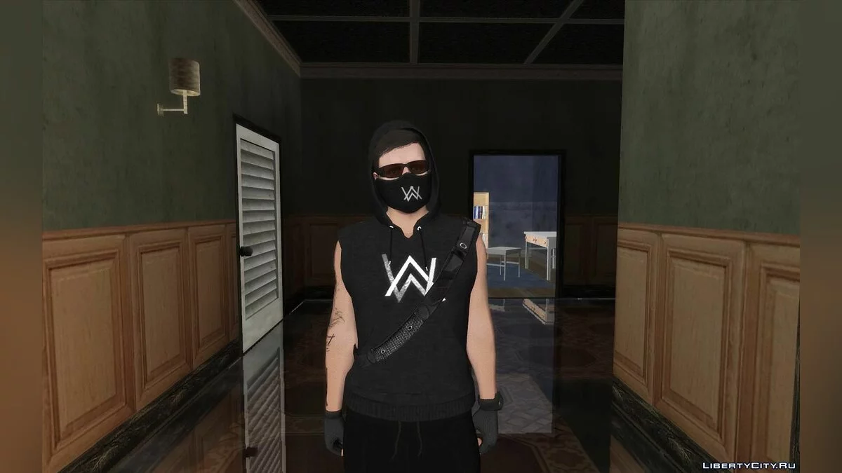 Рандомный скин мужчины из GTA Online - Алан Уокер (Импорт-Экспорт) V2  / GTA San Andreas
