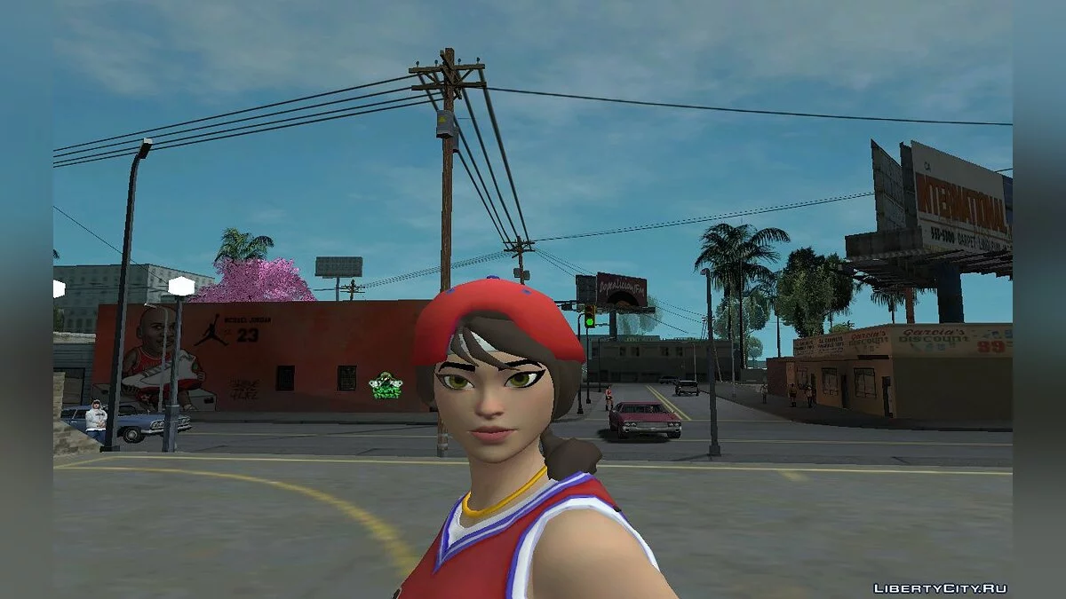 Баскетболистка из игры Фортнайт / GTA San Andreas