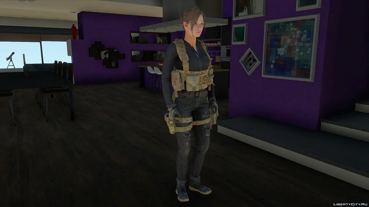 Джилл Валентайн в военной униформе / GTA San Andreas