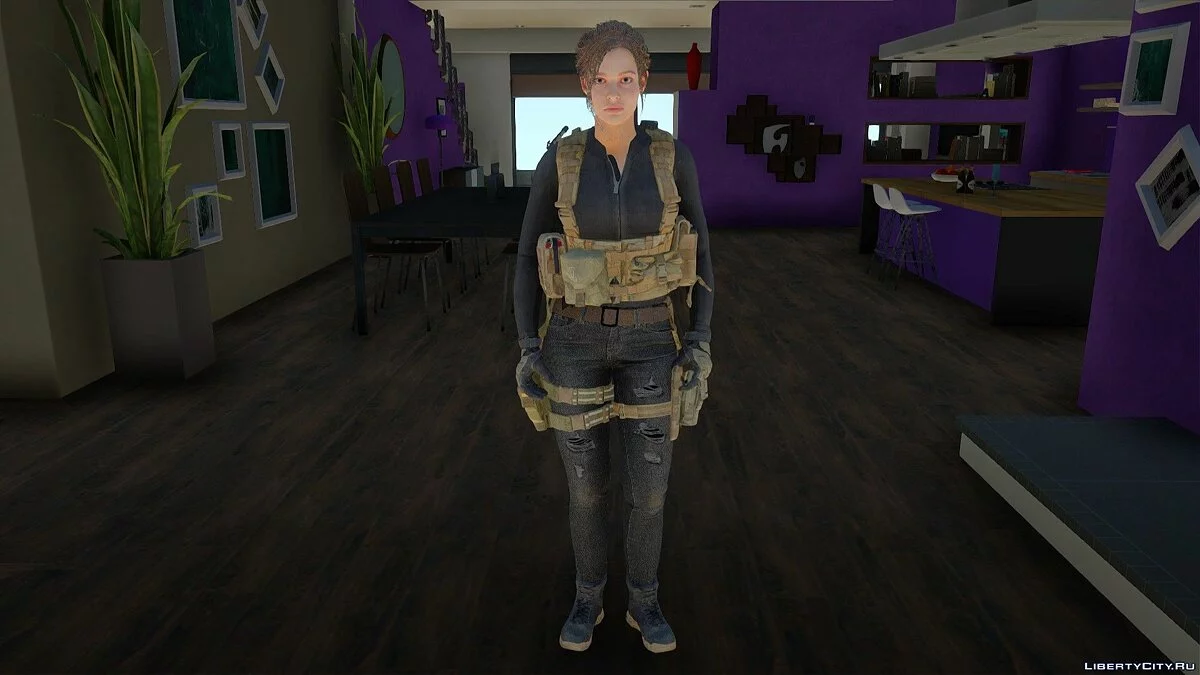 Джилл Валентайн в военной униформе / GTA San Andreas