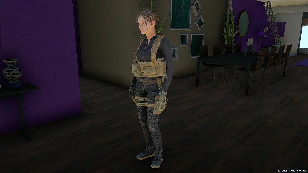 Джилл Валентайн в военной униформе / GTA San Andreas
