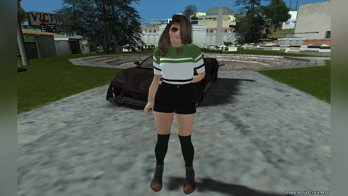 Хитоми из DOA в стильном корейском наряде / GTA San Andreas