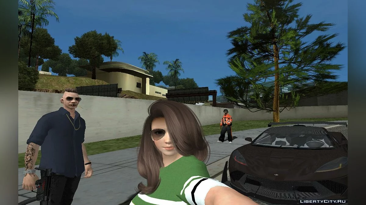 Хитоми из DOA в стильном корейском наряде / GTA San Andreas