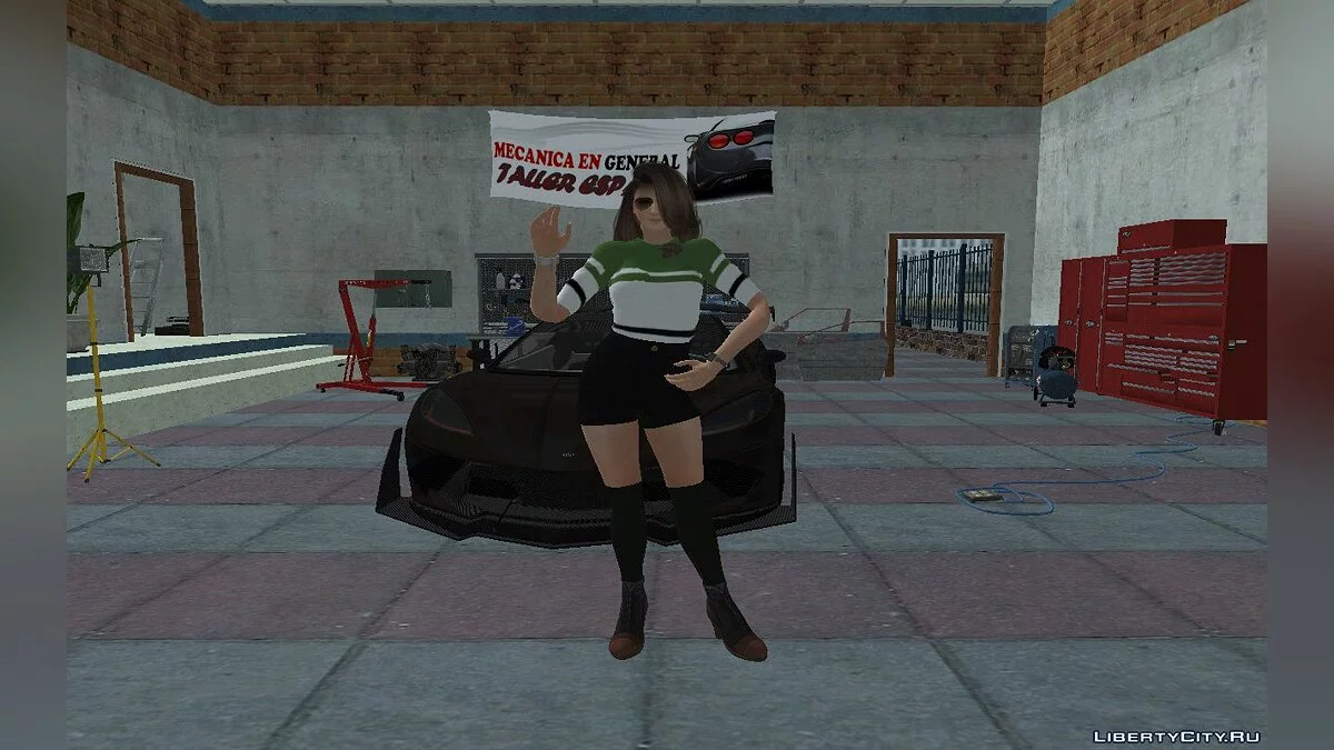 Хитоми из DOA в стильном корейском наряде / GTA San Andreas