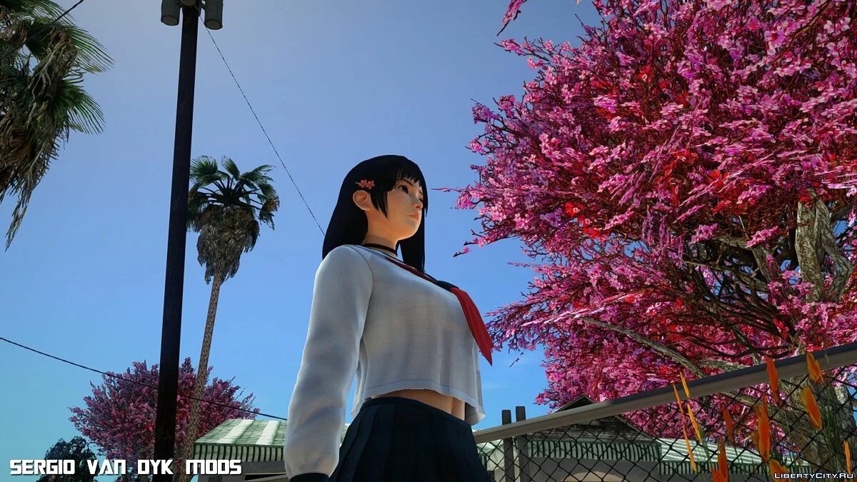 Мику Хинасаки в школьной форме / GTA San Andreas