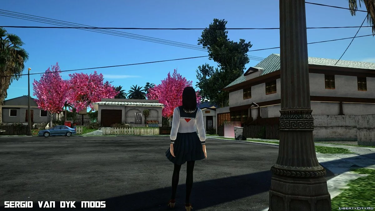 Мику Хинасаки в школьной форме / GTA San Andreas