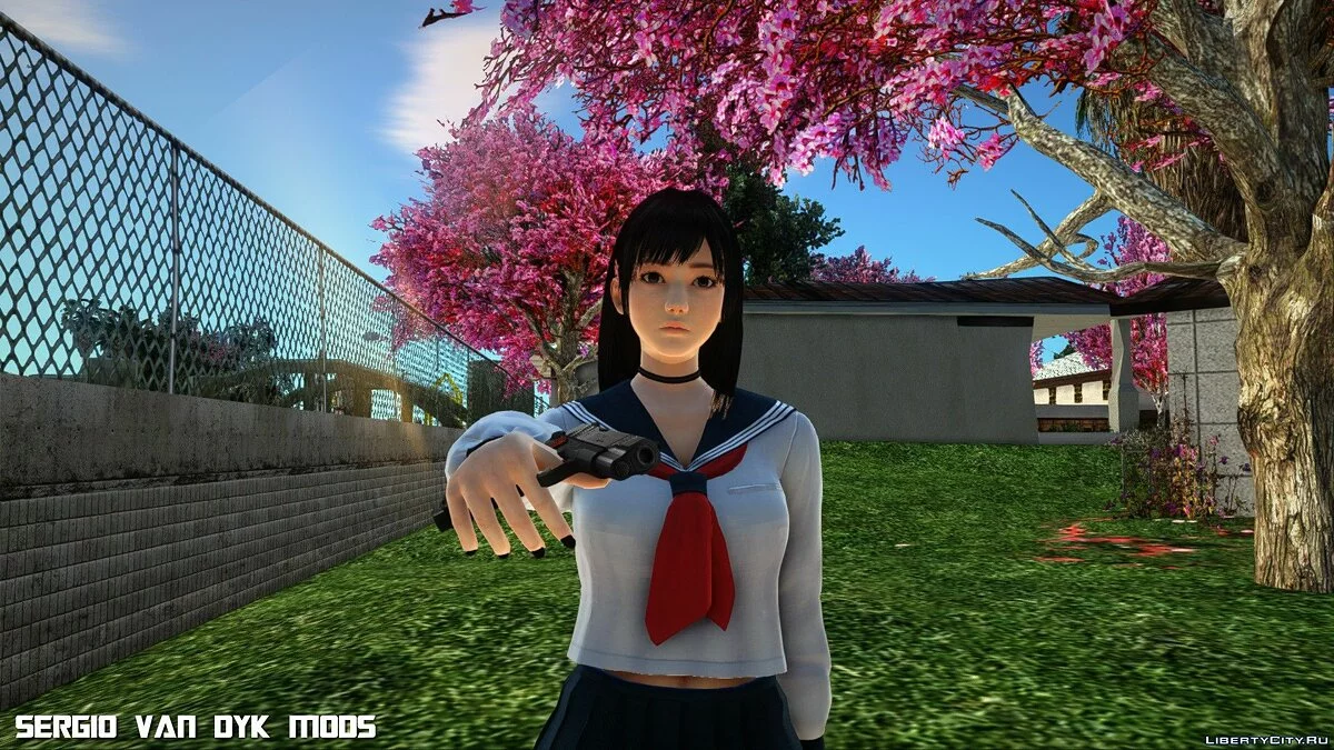 Мику Хинасаки в школьной форме / GTA San Andreas