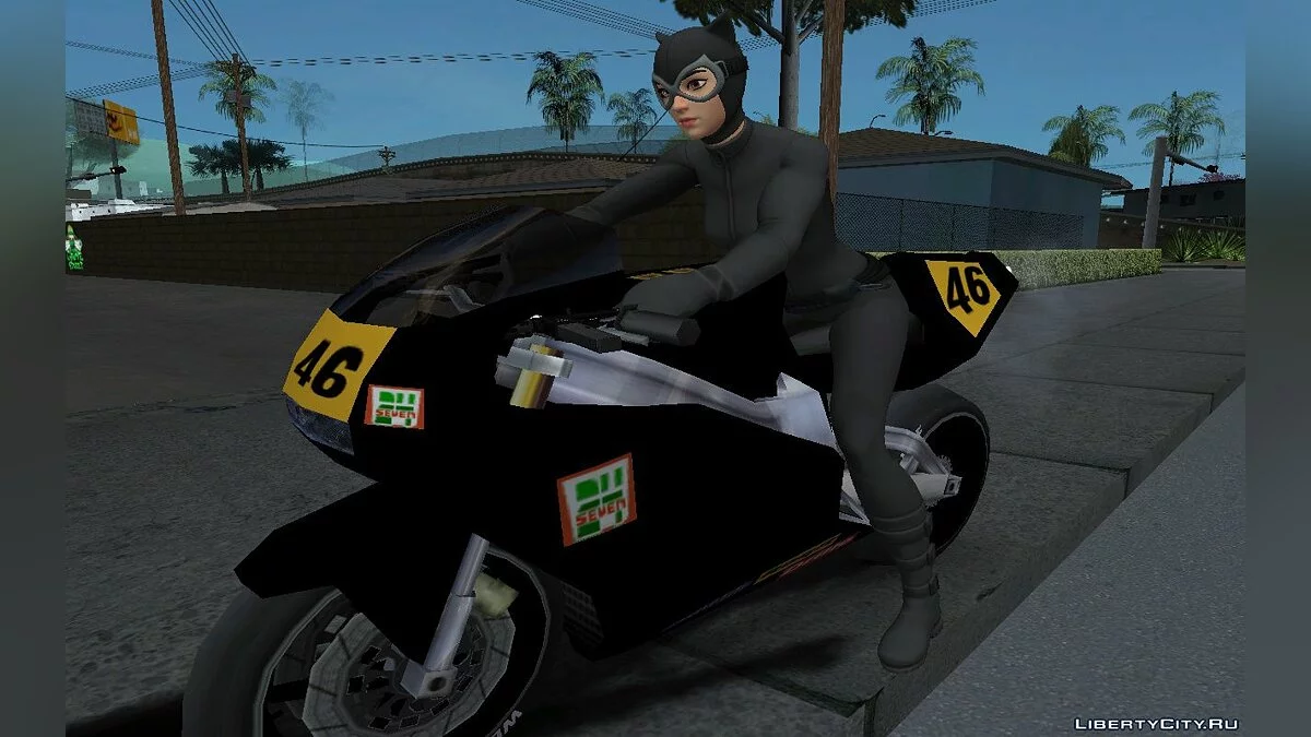 Женщина-кошка из игры Фортнайт / GTA San Andreas
