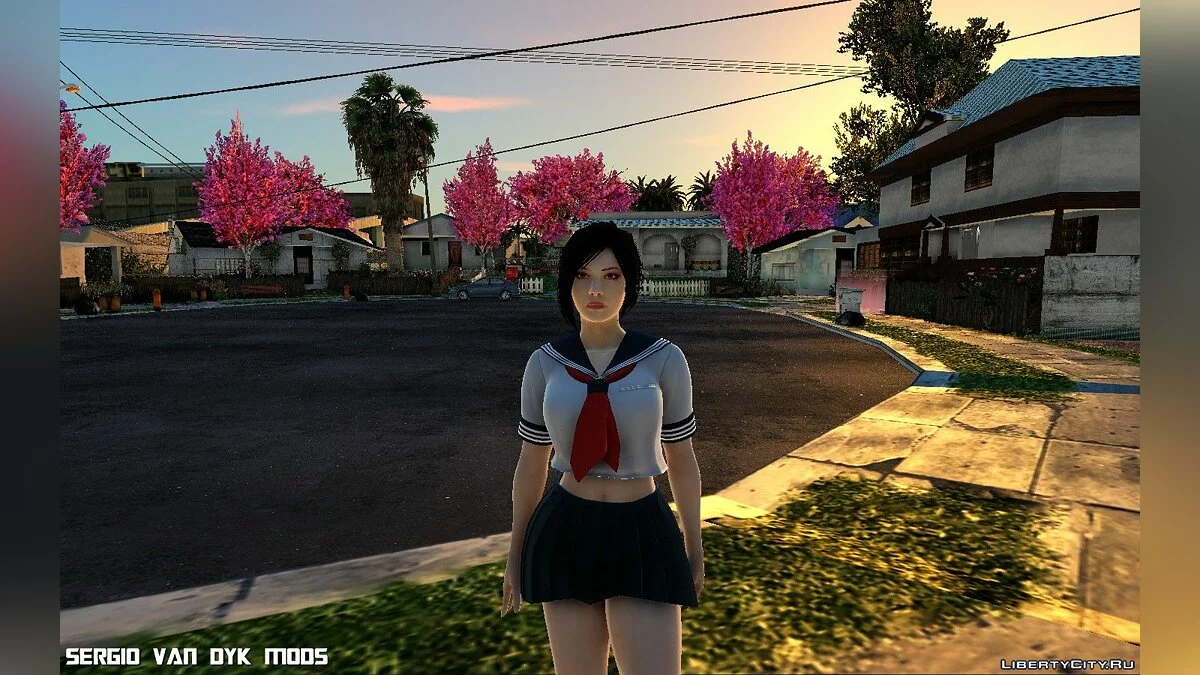 Ада Вонг в школьной форме / GTA San Andreas