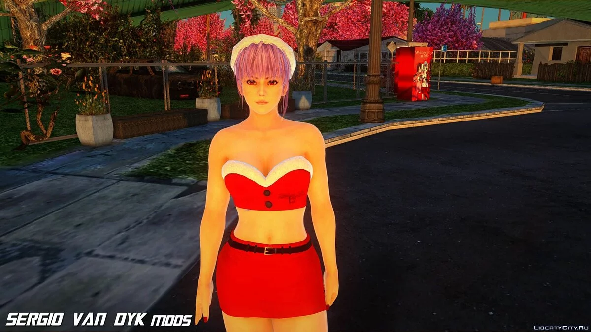 Аянэ в рождественской одежде / GTA San Andreas