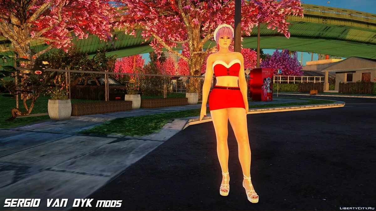 Аянэ в рождественской одежде / GTA San Andreas