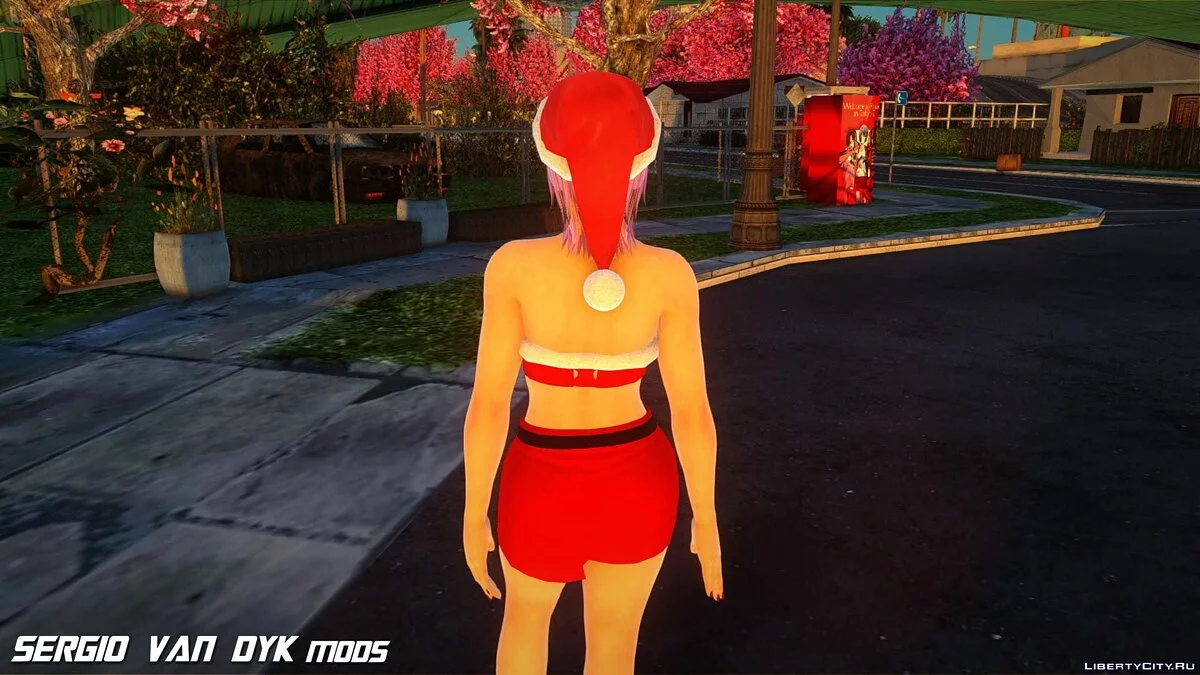 Аянэ в рождественской одежде / GTA San Andreas